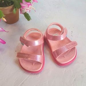 Native pink Charley glitter sandals